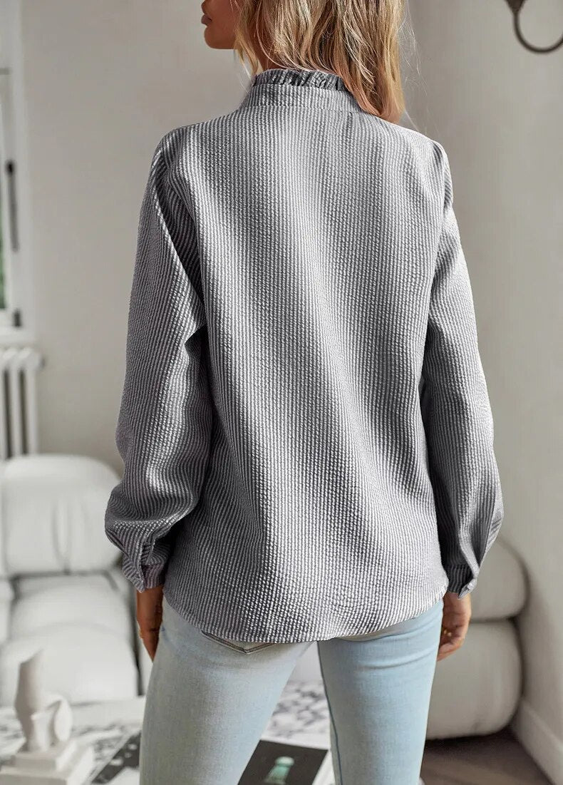Agnete | Chic Striped Blouse