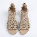 Comfortable orthopedic sandals in a soft beige color with a stylish, modern design. 3