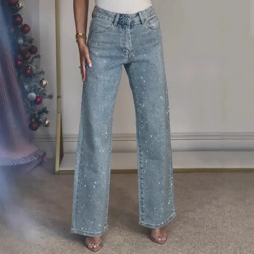 Yori Fashion women's jeans with sparkling glitter