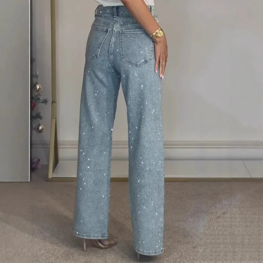 Yori Fashion women's jeans with sparkling glitter