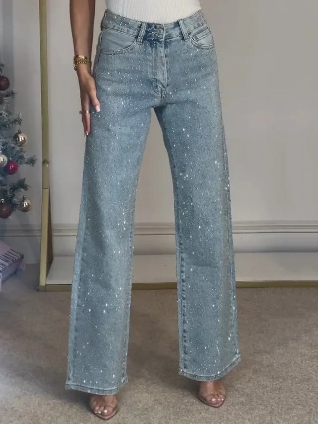 Yori Fashion women's jeans with sparkling glitter
