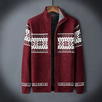 Vera Noir Finn fleece-lined knit zip cardigan, view 4