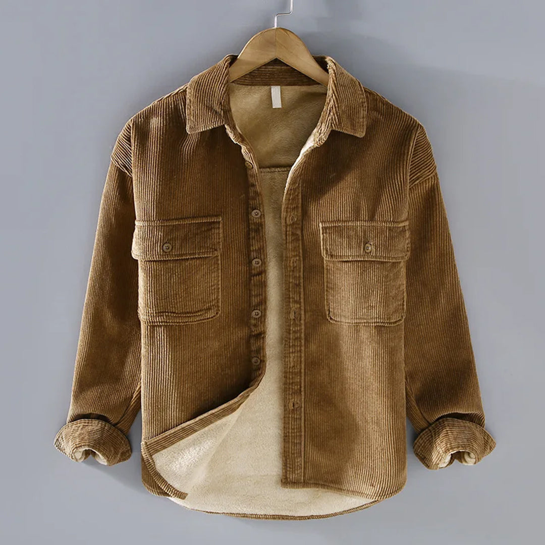 Harvey | Warm Ribbed Button-Front Jacket