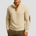 Brody | Zip-Up Sweater with Leather Accents