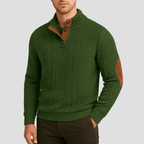 Brody | Zip-Up Sweater with Leather Accents