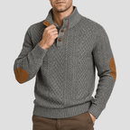 Brody | Zip-Up Sweater with Leather Accents