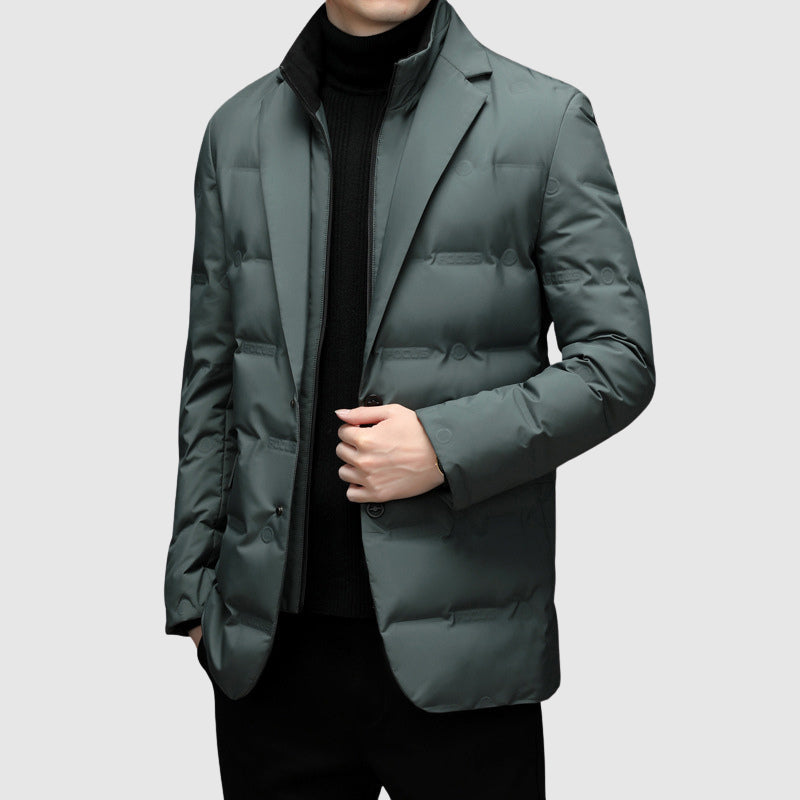 Marco duck down jacket, lapel collar, additional view