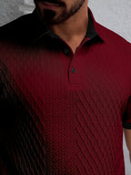 Liam long sleeve polo shirt in navy blue, featuring a structured collar and button front design. 11