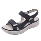 Liam orthopedic sandals in navy blue, featuring a wide toe box and supportive design for comfort. 0