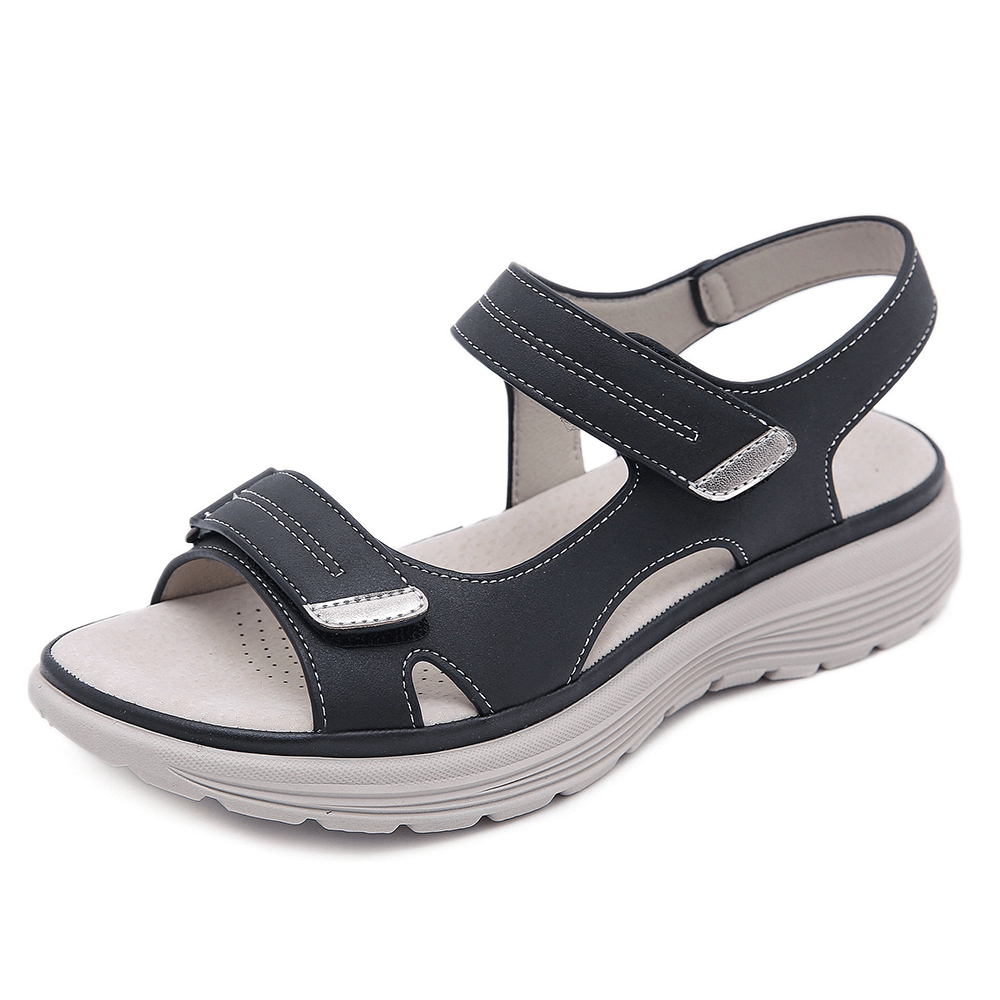 Liam orthopedic sandals in navy blue, featuring a wide toe box and supportive design for comfort. 0