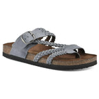 Lila braided leather sandals in soft beige with a casual, comfortable style and orthopedic insole for support. 10