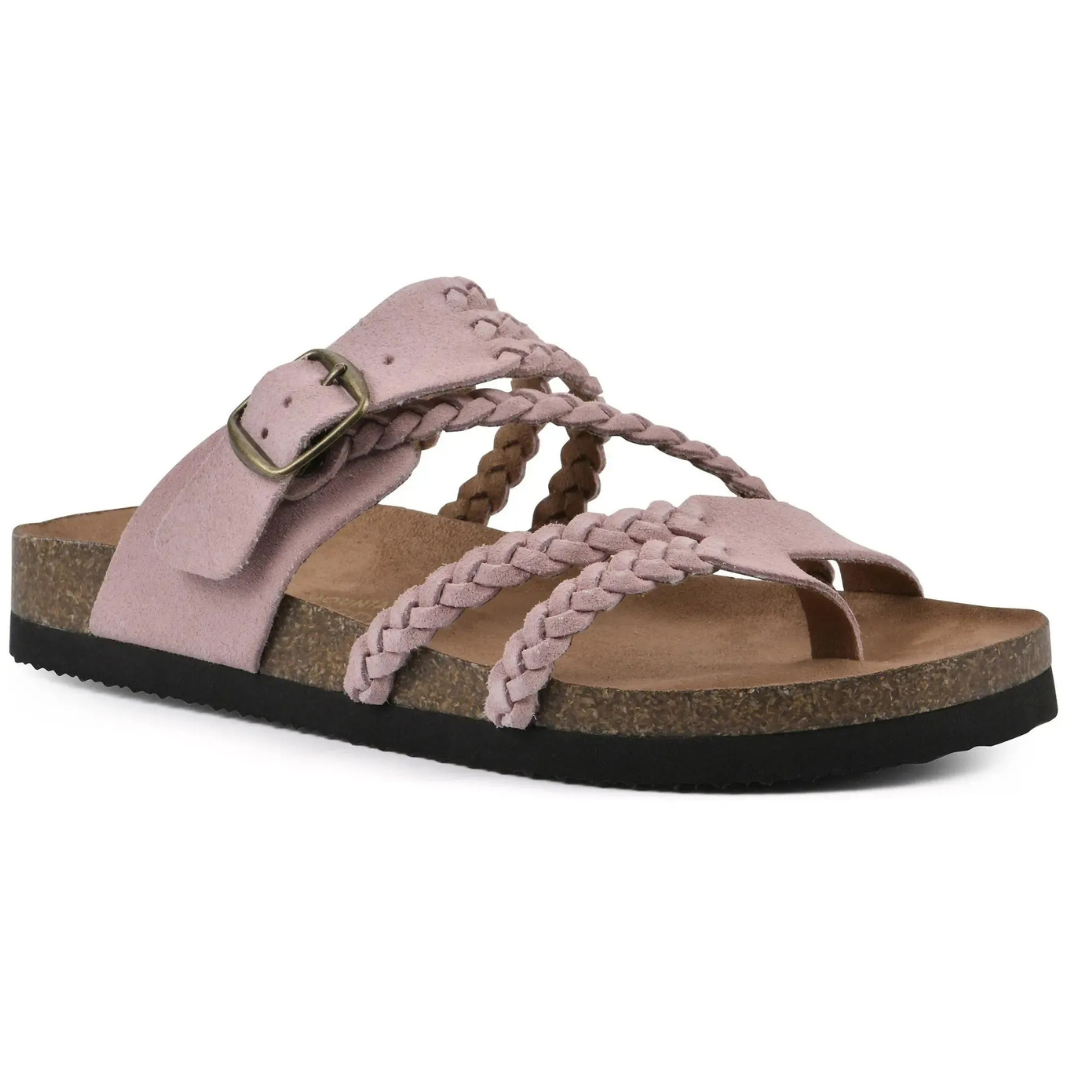 Lila braided leather sandals in soft beige with a casual, comfortable style and orthopedic insole for support. 3