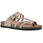 Lila braided leather sandals in soft beige with a casual, comfortable style and orthopedic insole for support. 5