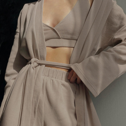 Amore Waffle Loungewear Set