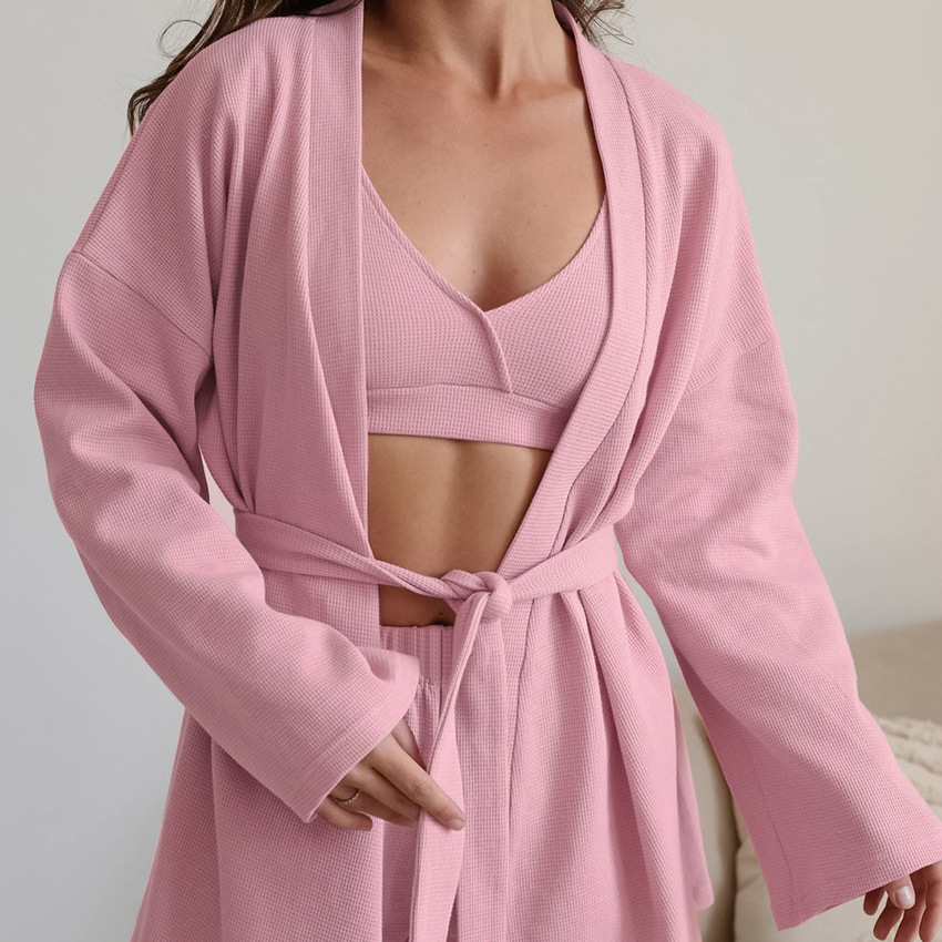 Amore Waffle Loungewear Set