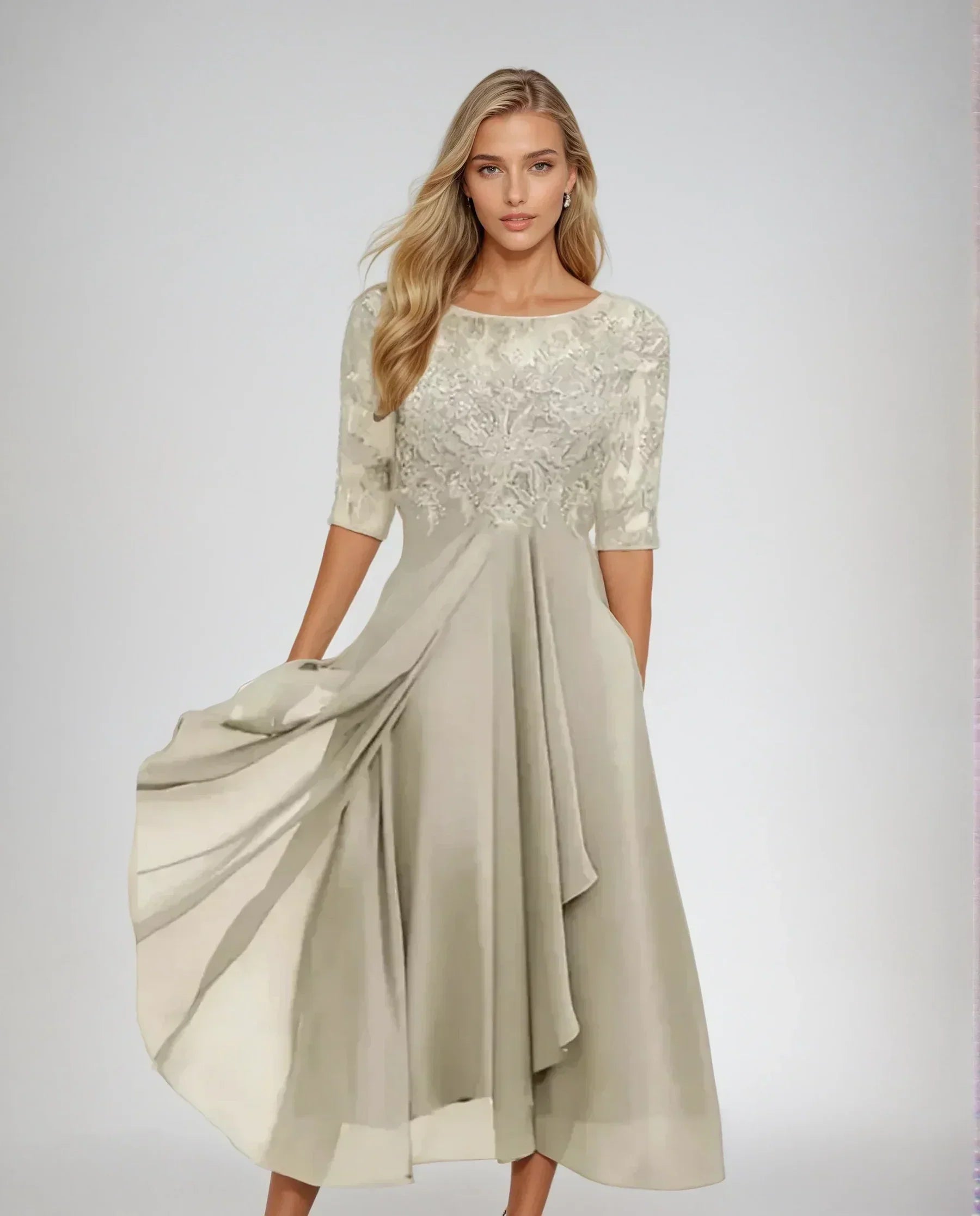 Adelaide | Elegant Lace Midi Dress
