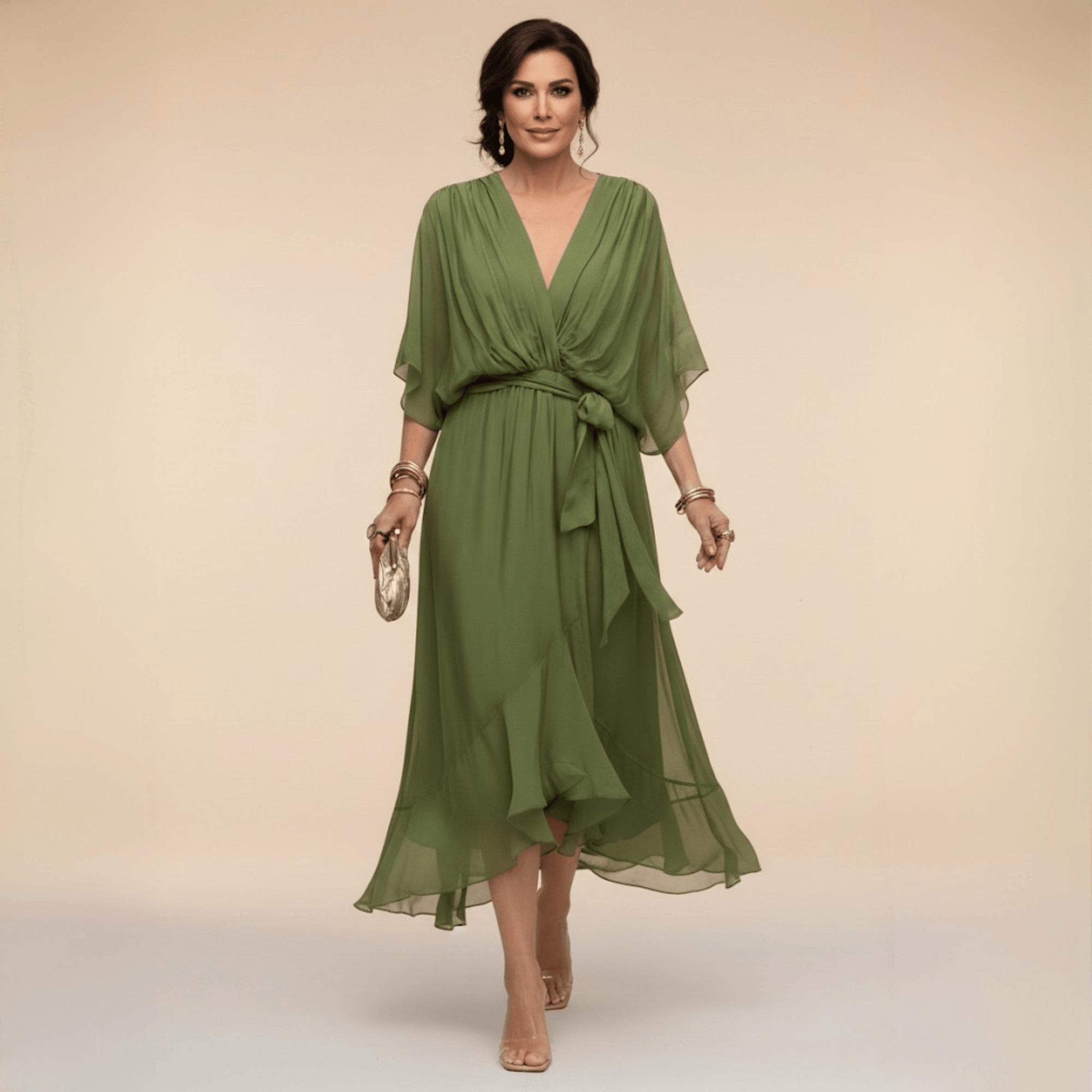 Marta Chiffon Wedding Guest Dress 0