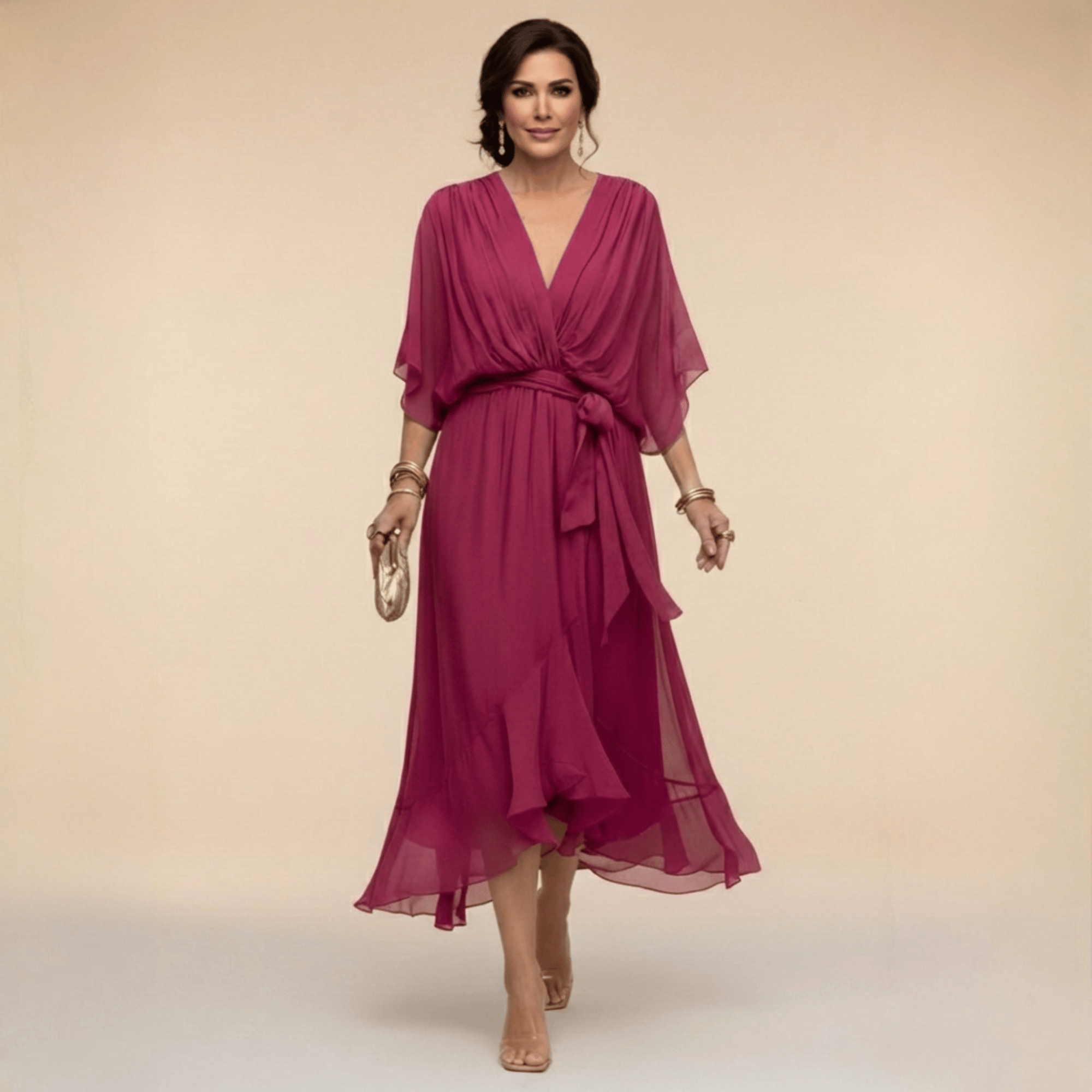 Marta Chiffon Wedding Guest Dress 3