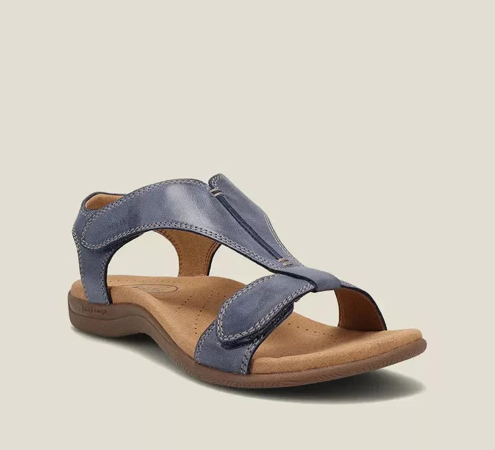Maya orthopedic sandals for women, featuring a stylish design in soft beige with adjustable closures. 1