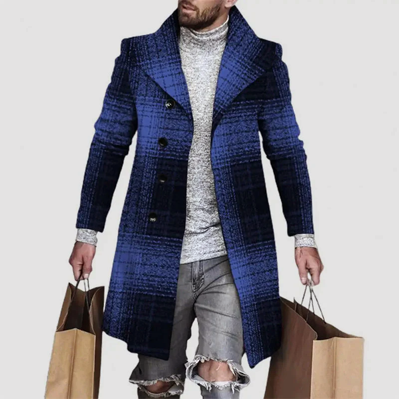 Oscar Wool-Blend Double-Breasted Overcoat – detail view
