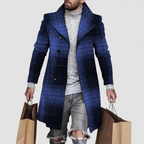 Oscar Wool-Blend Double-Breasted Overcoat – detail view