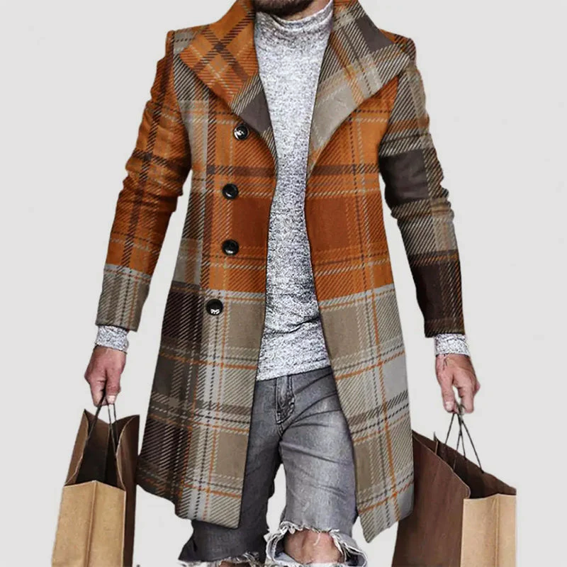Oscar Wool-Blend Double-Breasted Overcoat – front view