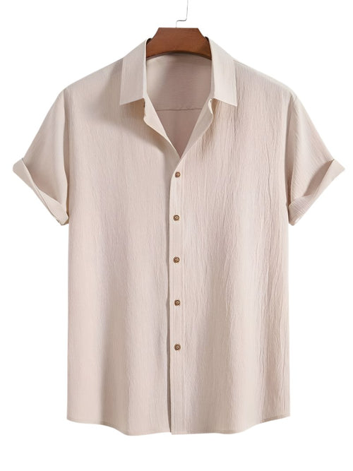 Men's Textured Short Sleeve Shirt 0