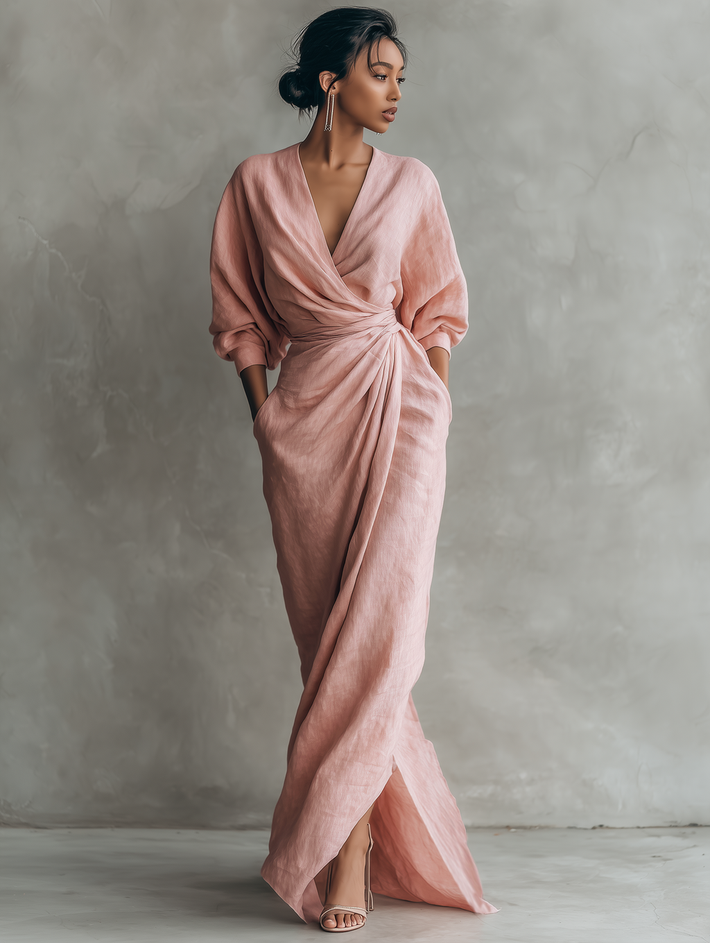 Minimalist Linen Summer Dress 0