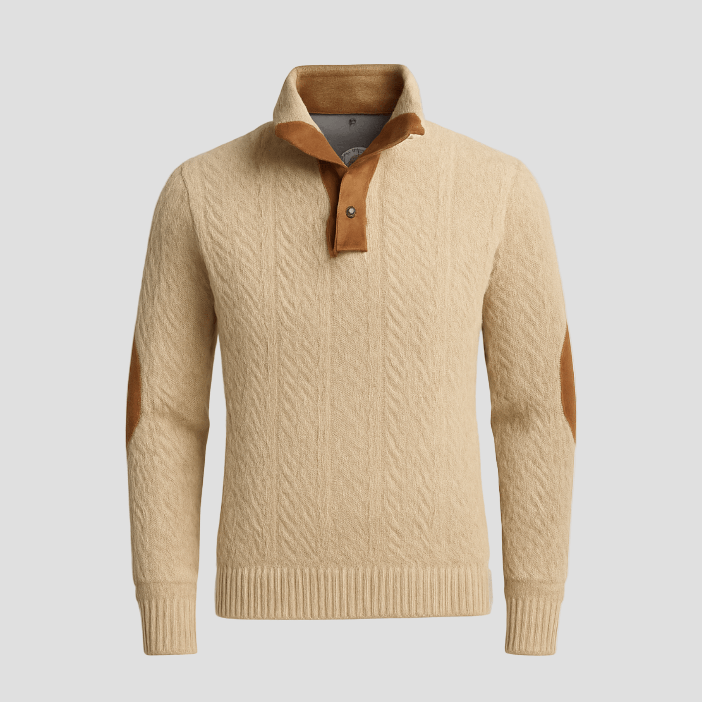 Brody | Zip-Up Sweater with Leather Accents