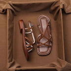 Vittoria Strap Sandals featuring orthopedic cushioning and made from stylish vegan leather, perfect for comfort and support. - 2