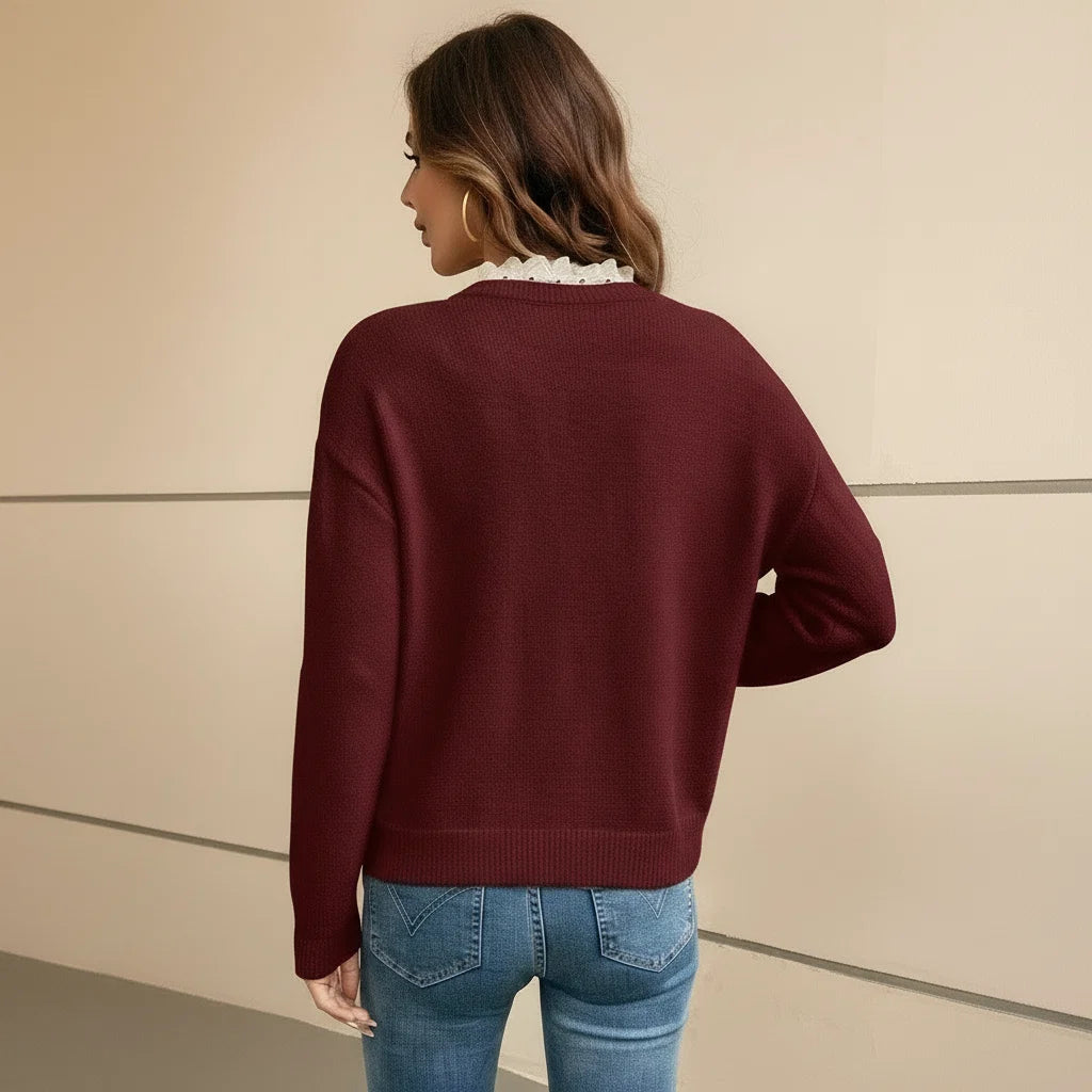 Sophie French Collar Blouse – close-up