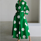 Alora | Elegant Front Wrap Collared Maxi Dress