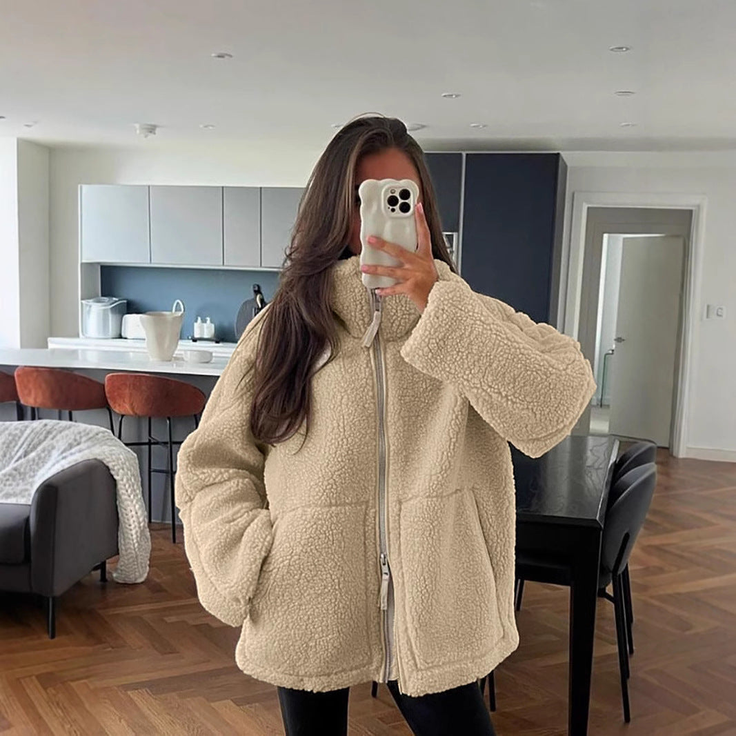 Women's Teddy Coat, Open Front, Relaxed Fit, Ultra-Soft Pile