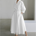 Alora | Elegant Front Wrap Collared Maxi Dress