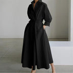 Alora | Elegant Front Wrap Collared Maxi Dress