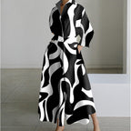 Alora | Elegant Front Wrap Collared Maxi Dress