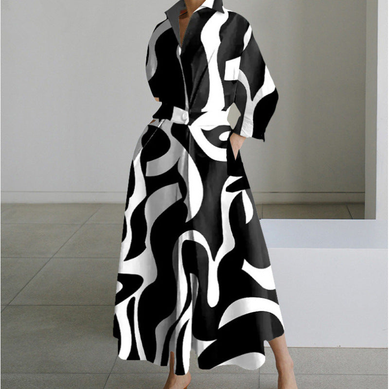 Alora | Elegant Front Wrap Collared Maxi Dress