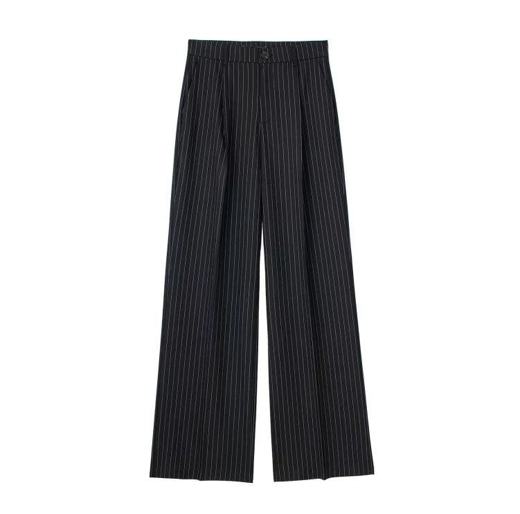 Noelle | High Waist Striped Trousers