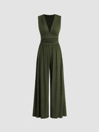 Selenae | Chic Sleeveless Wide-Leg Jumpsuit