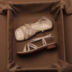 Vittoria Strap Sandals featuring orthopedic cushioning and made from stylish vegan leather, perfect for comfort and support. - 1