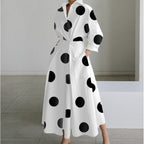 Alora | Elegant Front Wrap Collared Maxi Dress