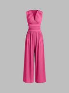 Selenae | Chic Sleeveless Wide-Leg Jumpsuit