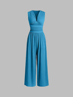 Selenae | Chic Sleeveless Wide-Leg Jumpsuit