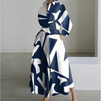 Alora | Elegant Front Wrap Collared Maxi Dress