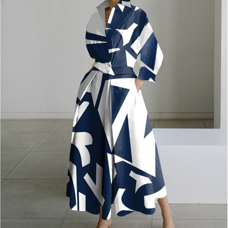 Alora | Elegant Front Wrap Collared Maxi Dress