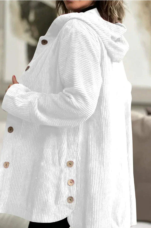 Cordia Corduroy Hooded Jacket – detail view