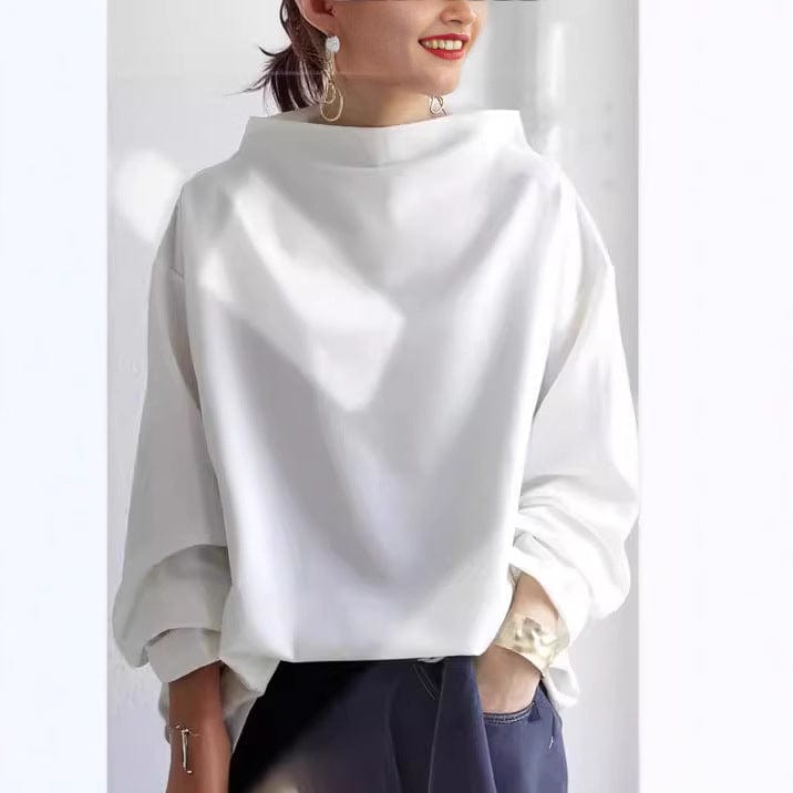 Elly High-Neck Casual Top – detail view