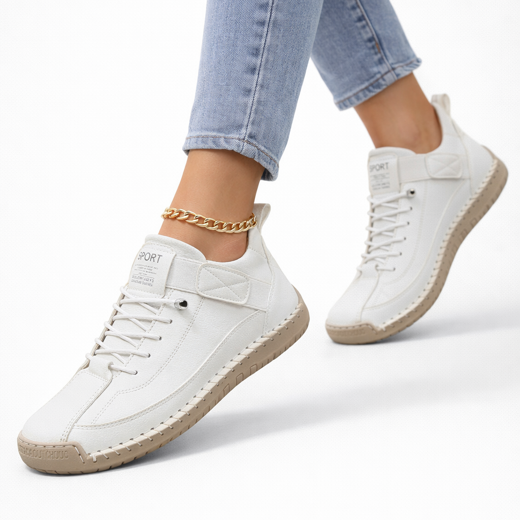 Olivia orthopedic sneakers in navy blue, featuring a comfortable, cushioned design for everyday wear. 1