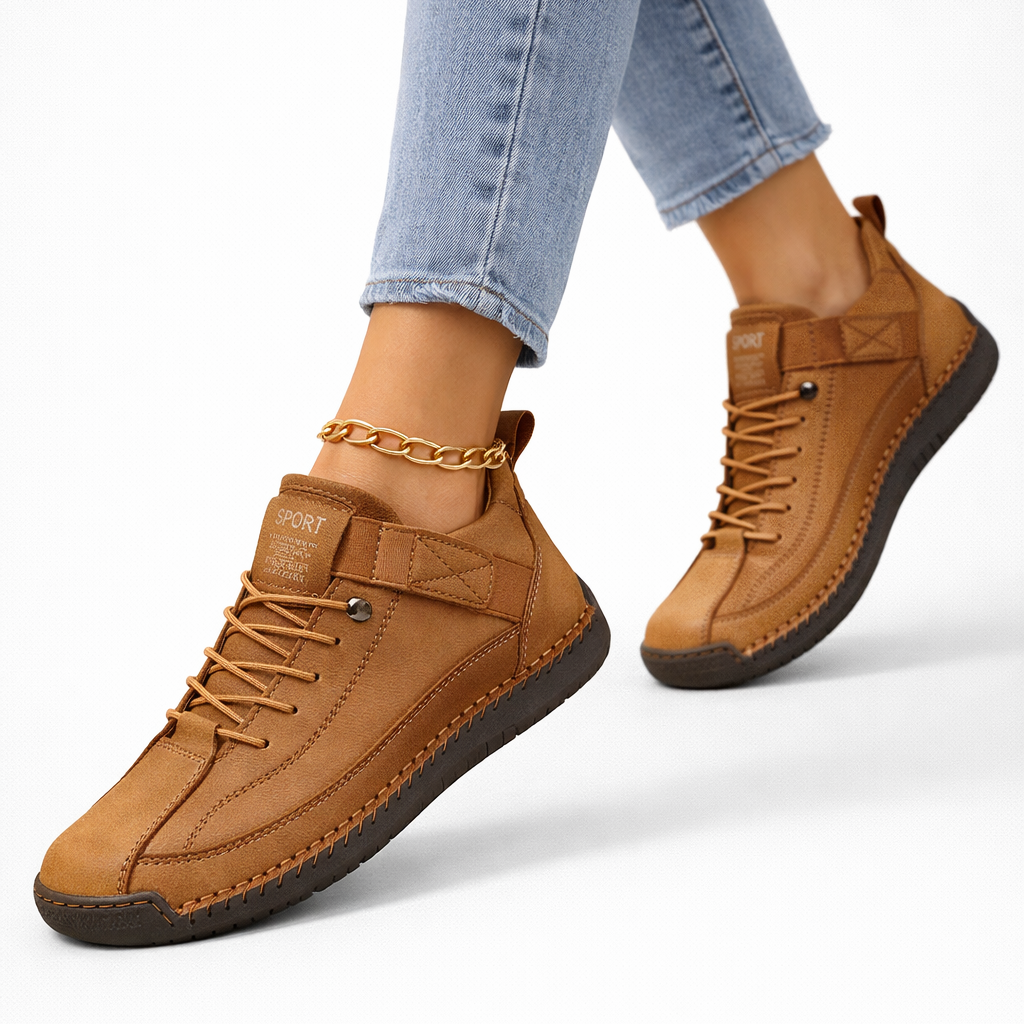 Olivia orthopedic sneakers in navy blue, featuring a comfortable, cushioned design for everyday wear. 6