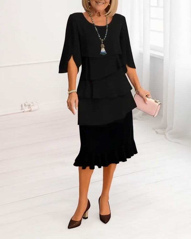 Patricia Ruffle Wedding Guest Dress 1